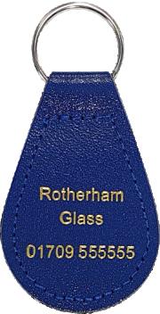 Product image 1 for Bonded Leather Pear Shaped Key Fobs